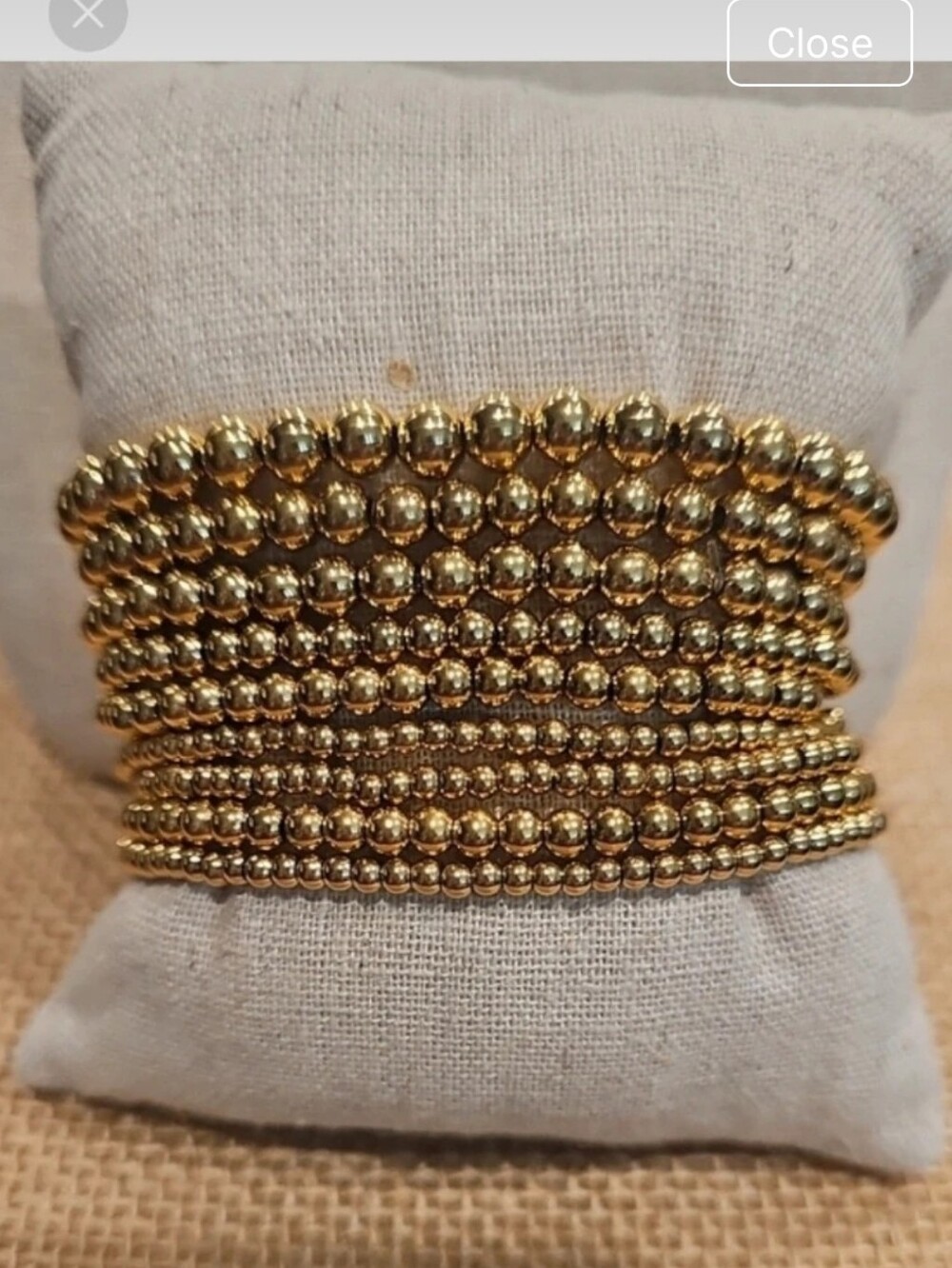 New PLUNDER 9 Strand Gold Bracelet